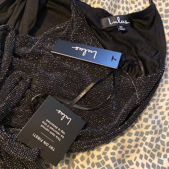 Lulus Celestial Sparkly Wrap Dress - Picture 8 of 8